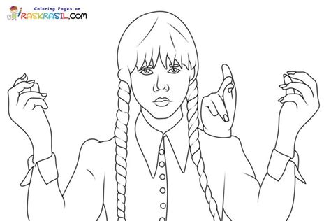 Wednesday Addams Coloring Pages Детские раскраски Раскраски