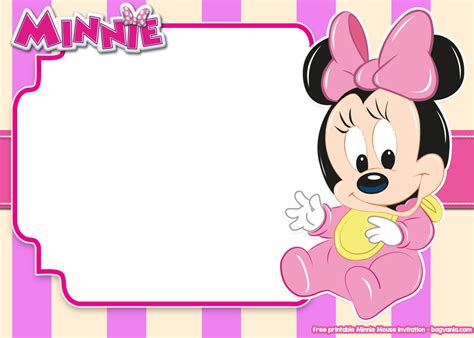 Minnie Mouse Invitations Printable Template Printable Templates