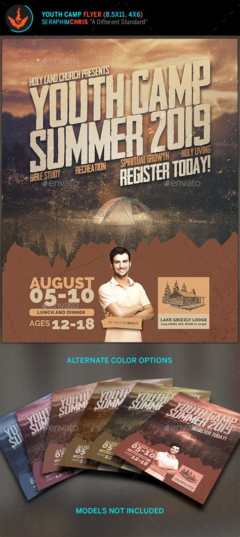 youth camp flyer template by seraphimchris graphicriver