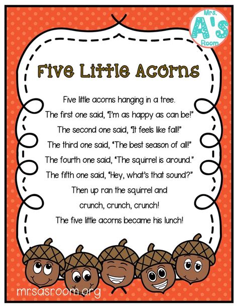 Fall Poems For Preschool Mrs As Room Fall Preschool Activities