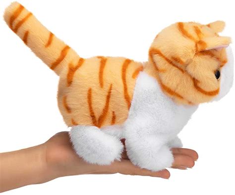 Realistic Standing Stuffed Orange Tabby Cat 10 Inch Miyoni Plush By