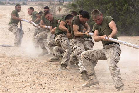 The term may also be used as a metaphor to describe a demonstration of brute strength by two. A U.S. Marine tug-of-war team 4194x2796 : MilitaryPorn