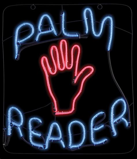 Palm Reader Neon Sign Led Halloween Prop W Hand Fortune Teller Gypsy