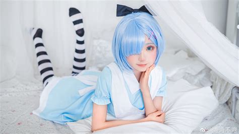 Rem Cosplay By 湾湾不弯 Hd Wallpaper Background Image