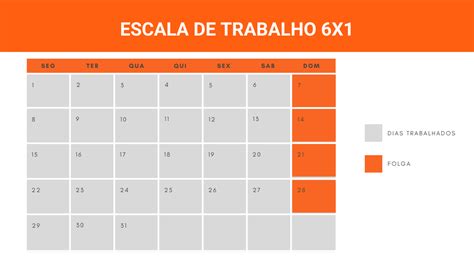 Planilha Excel Escala 6X1