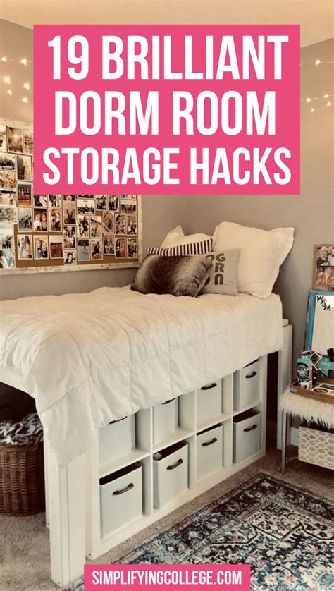 Genius Dorm Room Storage Ideas That You Need To See Dormroom Dorm Dorm Room Shelves Dorm