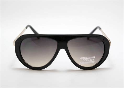 Thick Frame Metal Stem 70s 80s Retro Fashion Aviator Mens Womens Sunglasses New Ebay