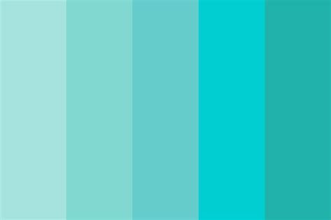 Bright Aqua Gradient Color Palette