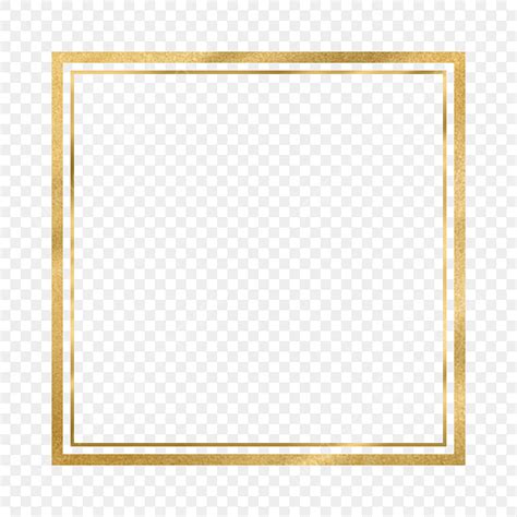 Square Glitter Frame Hd Transparent Gold Glitter Frame Square Border