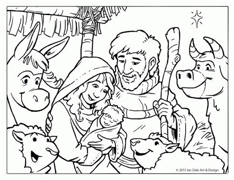 Includes a cover page and an 'i can read' page for your young learner! Cute Nativity Scene - Christmas Coloring Pages - Coloring Home