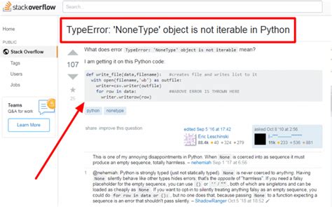 Fixes For The Typeerror Nonetype Object Is Not Iterable Error