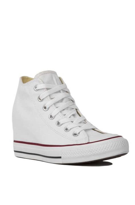 Converse Chuck Taylor All Star Lux Mid Top Sneaker Wedges White Mid