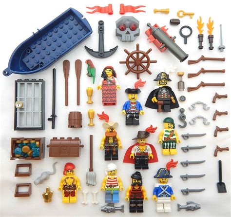 10 New Lego Pirate Minifigs Figures Minifigures Captain Boat Treasure