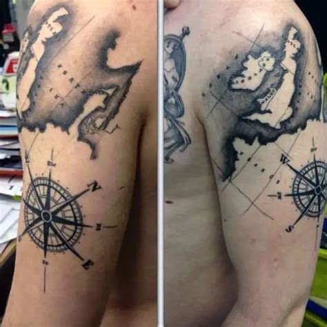 top 30 world map tattoos for men