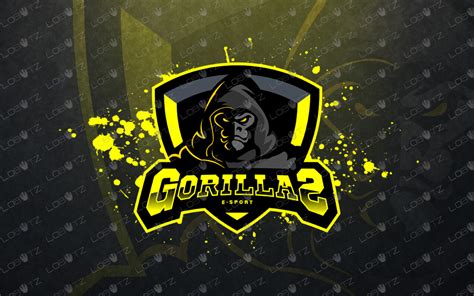 Gorilla Esports Logo Premade Gorilla Mascot Logo For Sale Lobotz