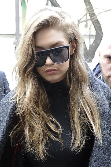 Gigi Hadid Wavy Light Brown Loose Waves Hairstyle Steal Her Style