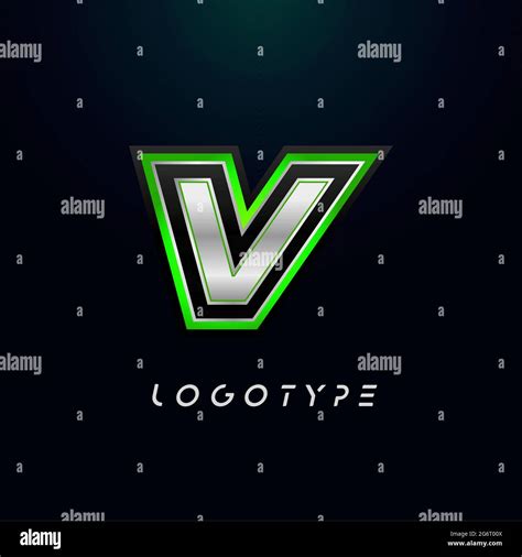 Letter V For Video Game Logo And Super Hero Monogram Sport Gaming
