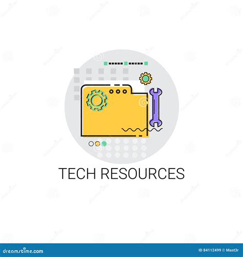Technical Resources Equipment Business Production Icon Stock Vector
