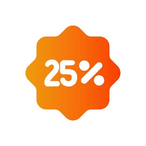 Premium Vector 25 Percent Icon