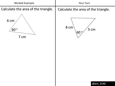 Area Of A Triangle Trigonometry Variation Theory