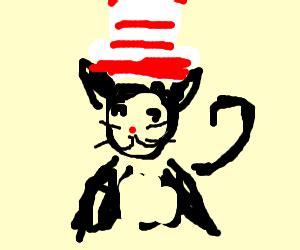 And, then, fast as a fox, the cat in the hat came back in with a box. Cat in the Hat - Drawception