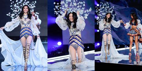 ming xi responds to falling at the victoria s secret fashion show ming xi falls at vs fashion show