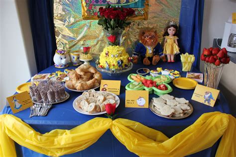 Beauty And The Beast Birthday Party Food Table Birthday Party Food