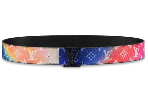 Louis Vuitton Lv Shape 40mm Reversible Belt Sunset Monogram Multicolor