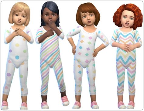 Acc Bodysuits Pastel For Toddlers At Annetts Sims 4 Welt Sims 4 Updates