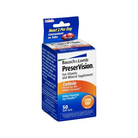 Bausch Lomb Preservision Eye Vitamin And Mineral Supplement Soft Gels Ct Instacart