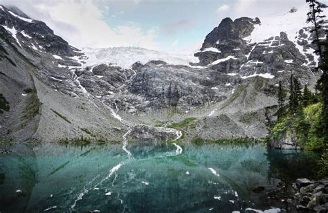 A Beautiful Glacier Fed Lake In Canada Stock Image Image Of