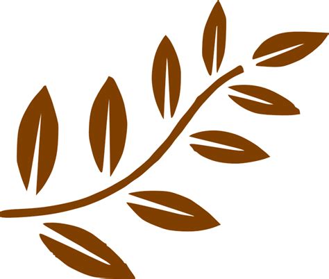 Branch Leaves Brown Free Vector Graphic On Pixabay