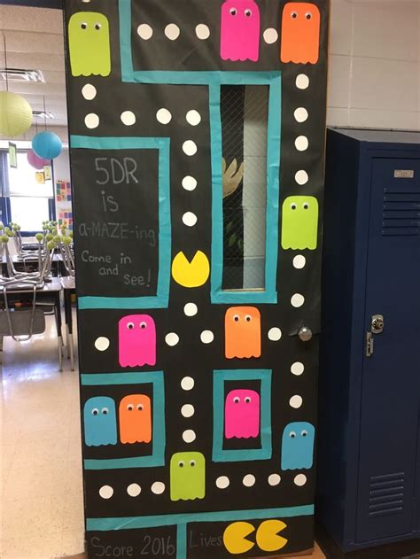 Pacman door | Classroom decorations, Door decorations, Door bulletin boards