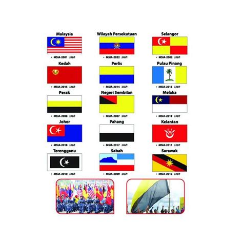 Set 3 X 6 Ft Polymesh Bendera 15 Negeri