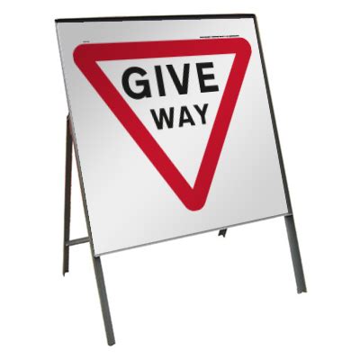 Give Way Temp Glendining Signs
