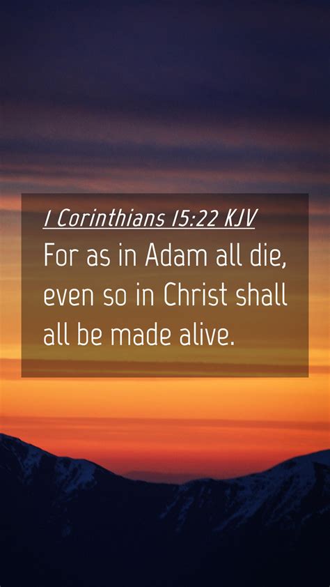 1 Corinthians 1522 Kjv Mobile Phone Wallpaper For As In Adam All Die