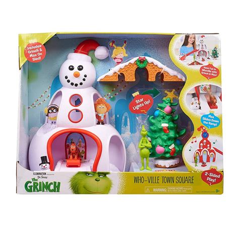 Dr Seuss The Grinch Who Ville Town Square Playset Toy