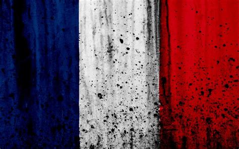 In these page, we also have variety of images available. Download wallpapers flag of France, 4k, grunge, stone ...