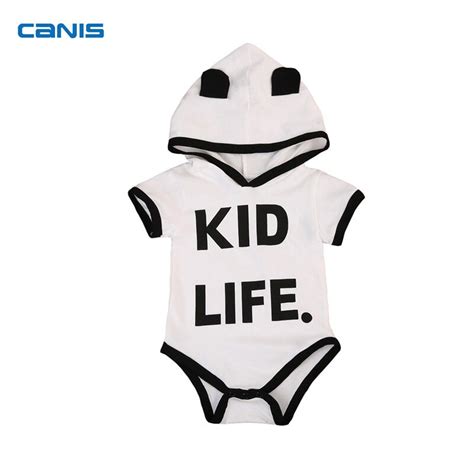 0 24 เมตรสบายๆเด็กทารกเสื้อผ้าทารกแรกเกิดเสื้อแขนสั้นชีวิต 3d มีฮู้ด