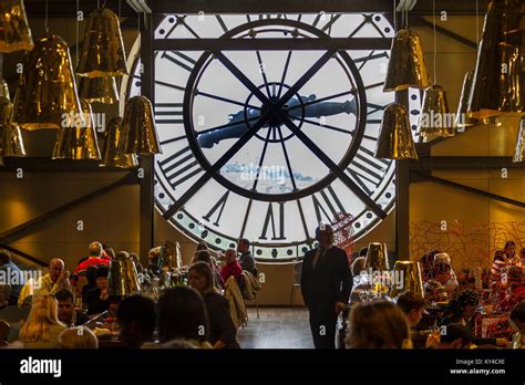 Interior Of The Restaurant Behind The Huge Clock Window Of Musee D