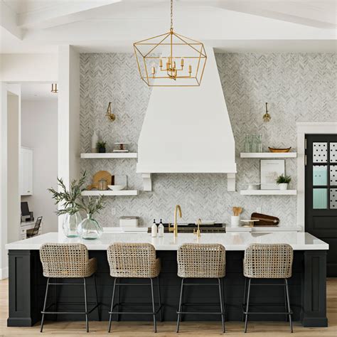 High Contrast Luxury Home Transitional Kitchen Phoenix By Cambria