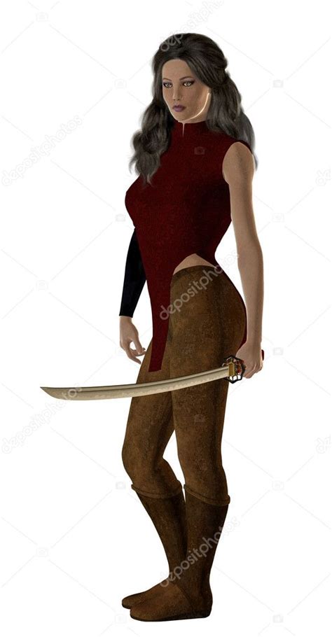 Woman Holding A Sword — Stock Photo © Kathygold 2641889