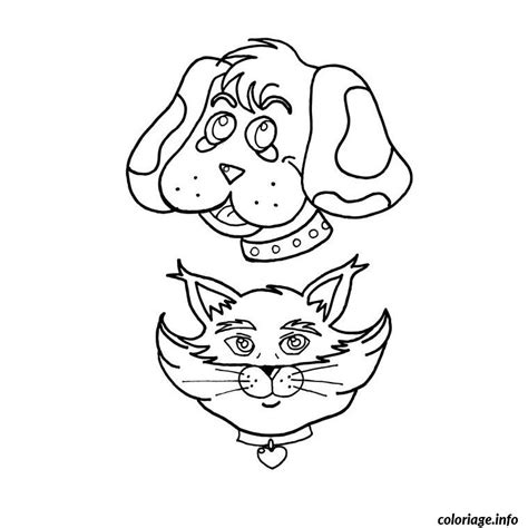 Coloriage Chat Chien Dessin Chien à imprimer