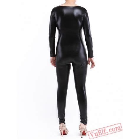 Shiny Metallic Sexy Women Lycra Spandex Bodysuit Zentai Suit