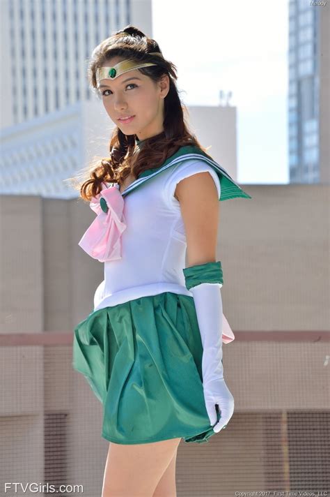 Cosplay Sailor Jupiter Melody Wylde Women 720p Schoolgirl Uniform