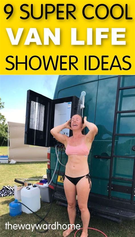 unique van life shower ideas for road warriors internal and exterior showers van life