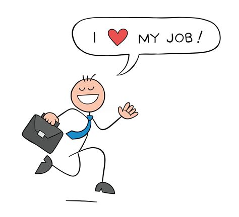 Stickman Businessman Character Happy And Running With Briefcase And
