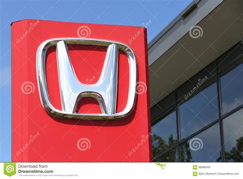 Honda Dealership Sign In Front Of The Showroom Editorial Image Image