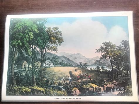 Currier And Ives Four Seasons Set Of 4 Plastic Lithograph Placemats Etsy