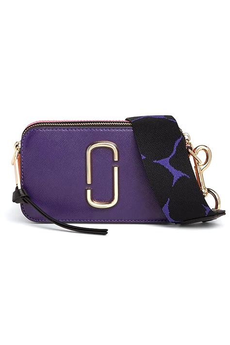 Marc Jacobs The Snapshot Coated Leather Camera Bag In Violet Purple